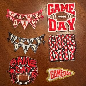 NEW Game Day Embroidered Patches Set
